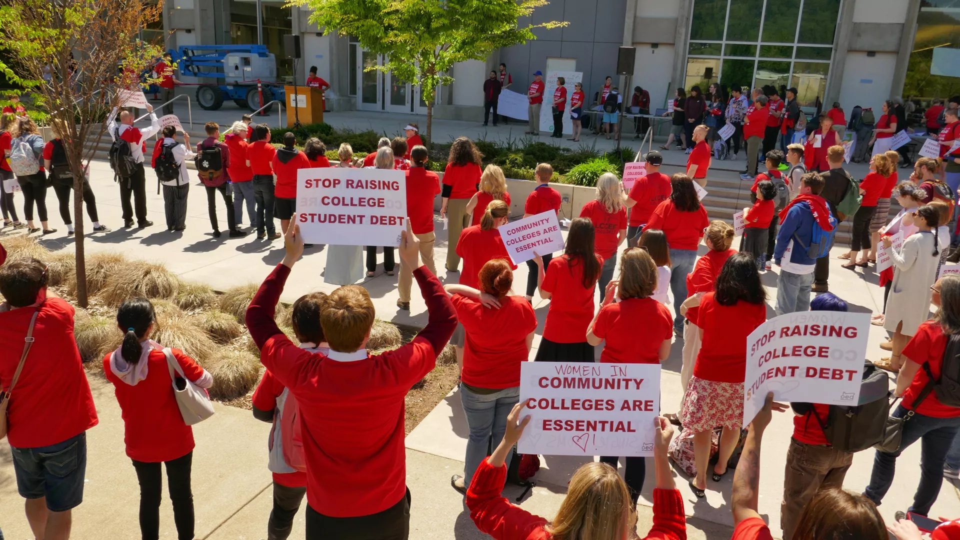 Community College rally