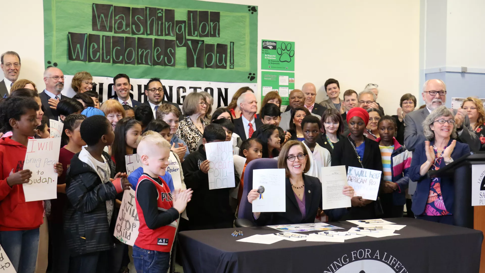 The Student Success Act is signed by Gov. Kate Brown in 2019