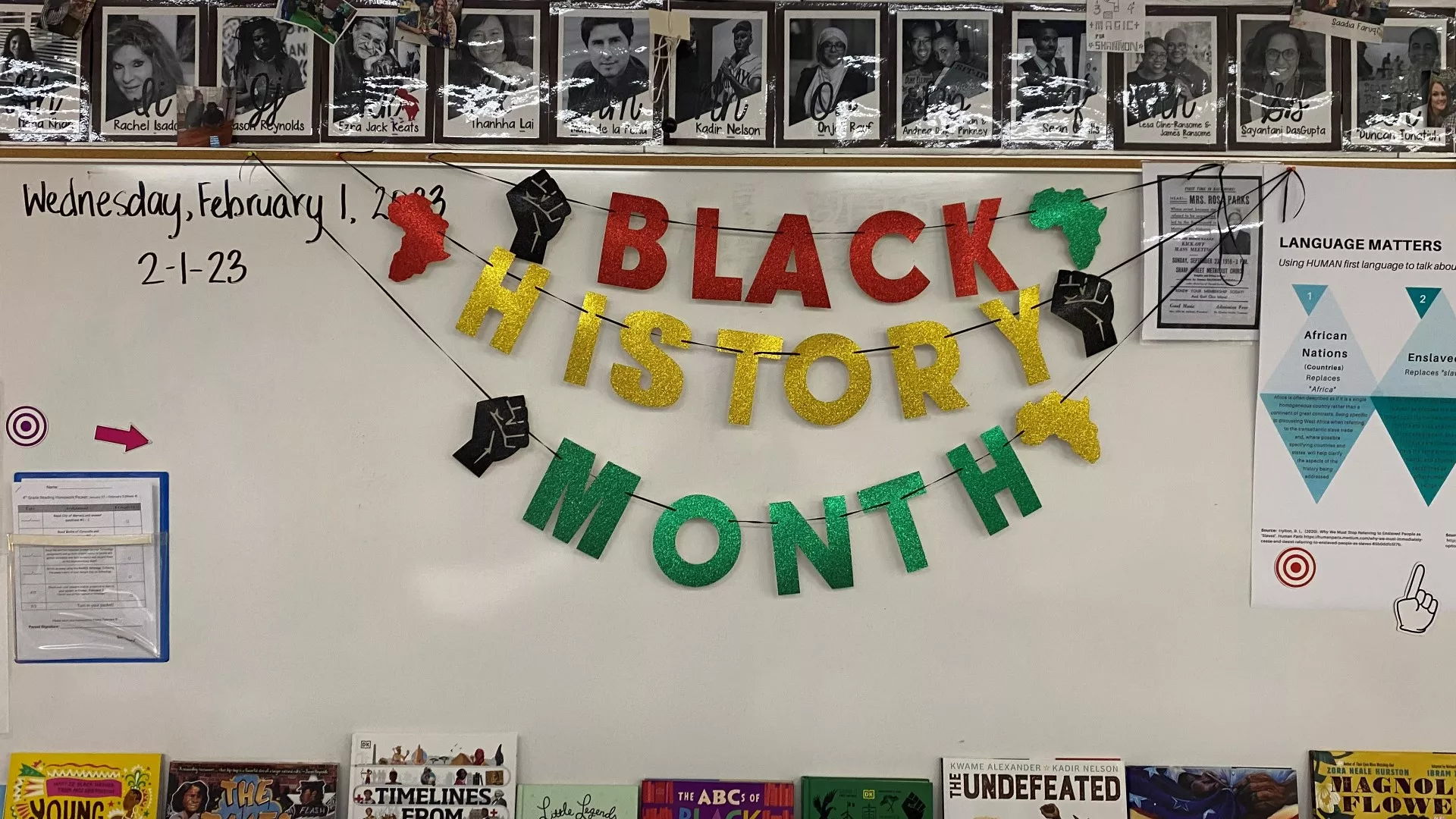 Black History Month whiteboard