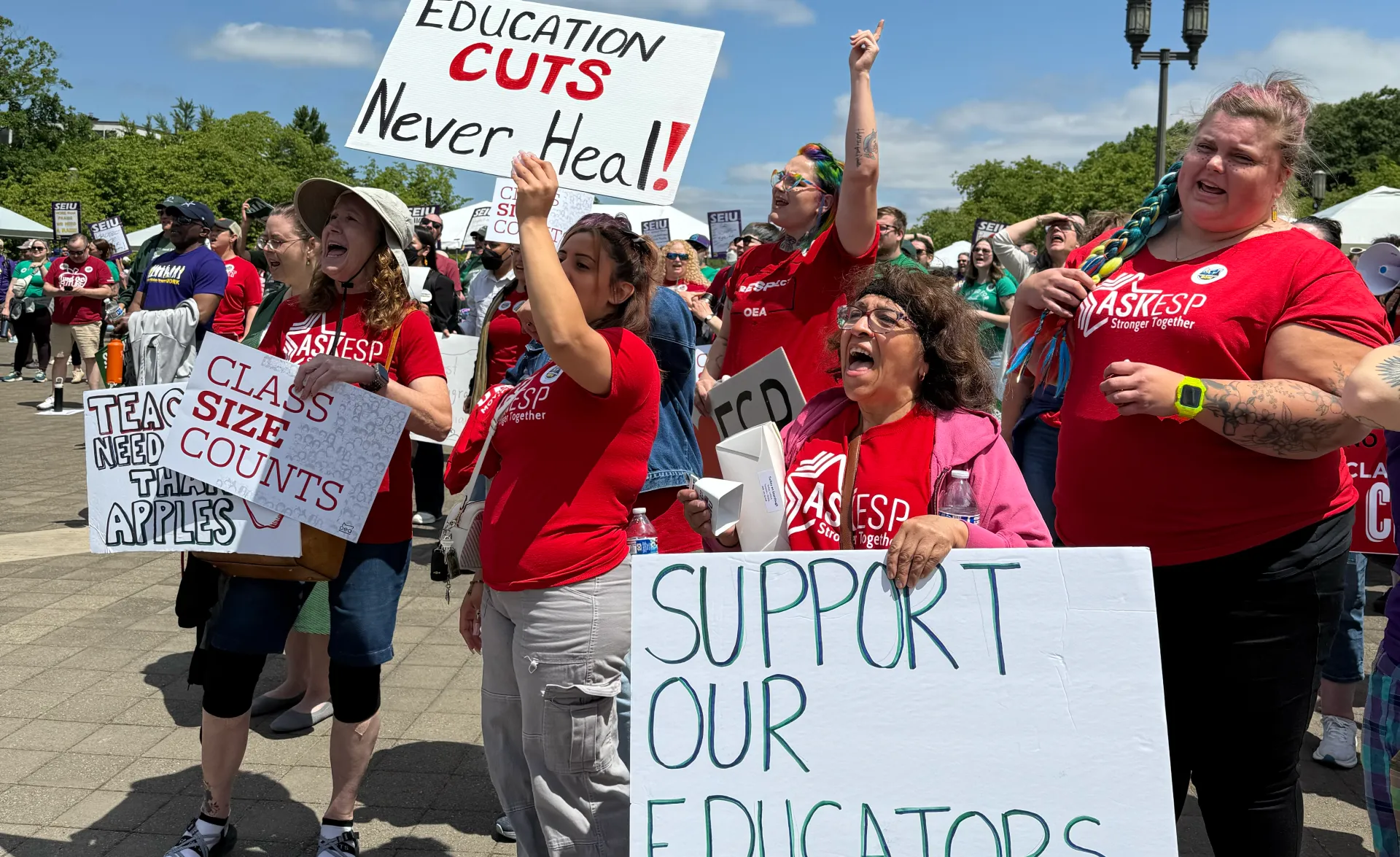 Educators rally at the Capitol