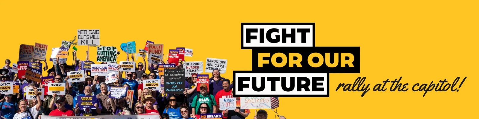 Rally at the Capitol banner