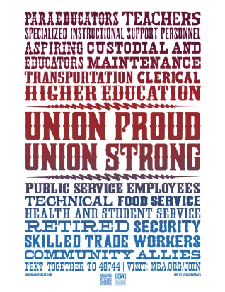 Union proud. Union strong. Download our poster and text TOGETHER to 48744 today!