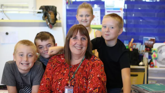 ESP member Laura Warren with her students